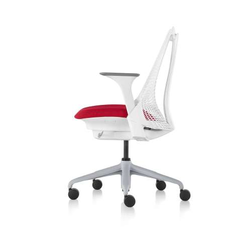 Sayl Chair Studio white, Tilt limiter & forward tilt, Fog base - Herman Miller - Yves Béhar - Office Chairs - Furniture by Designcollectors
