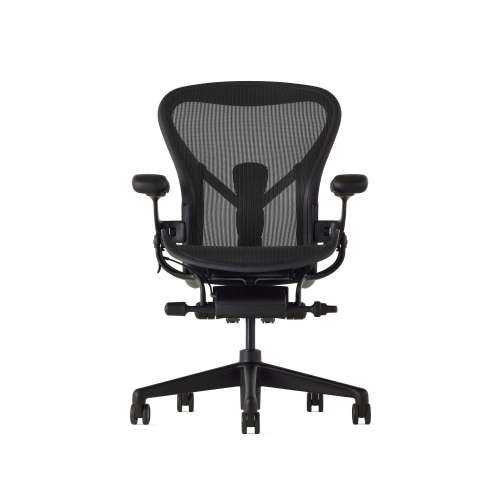 Aeron Chair - Black,  Onyx Ultra Matte base (size B) - Herman Miller - Don Chadwick & Bill Stumpf - Office Chairs - Furniture by Designcollectors