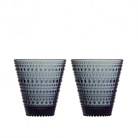 Kastehelmi Tumbler Glas 30 cl 2 st. Dark Grey - Iittala - Furniture by Designcollectors