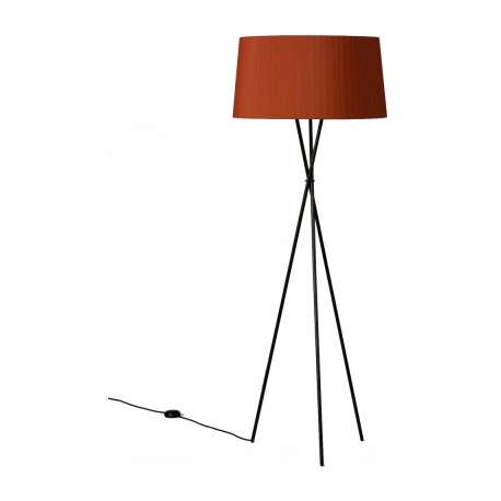Tripode G5 staande lamp, zwart metaal, Terracotta Raw - Santa & Cole - Furniture by Designcollectors