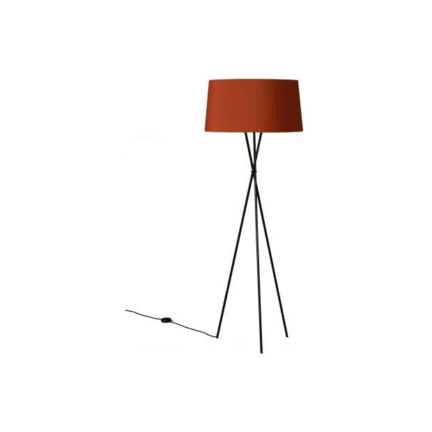 Tripode G5 Floor lamp, black metal, Terracotta Raw - Santa & Cole - Santa & Cole Team - Home - Furniture by Designcollectors