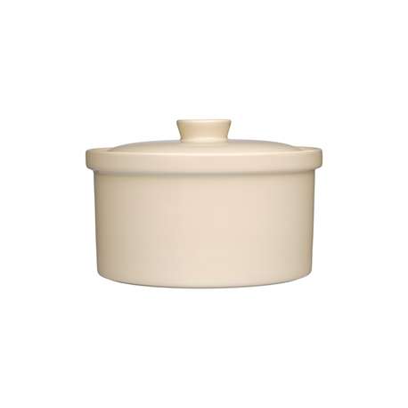 Teema Pot with lid 2,3L linen - Iittala - Kaj Franck - Furniture by Designcollectors