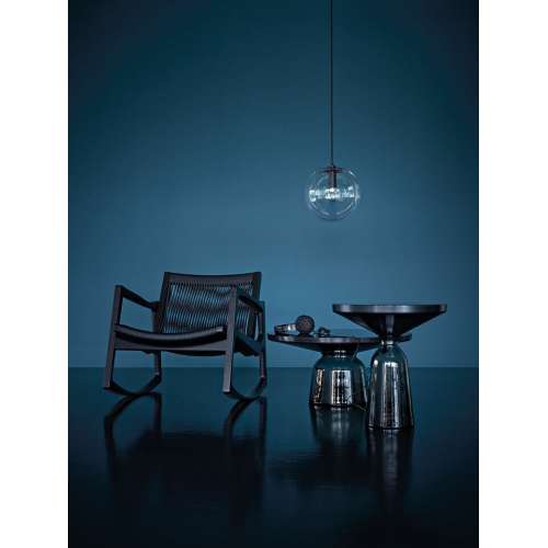 Bell Side Table - Montana Blue, Glasstop black - Classicon - Sebastian Herkner - Lage tafels en bijzettafels - Furniture by Designcollectors