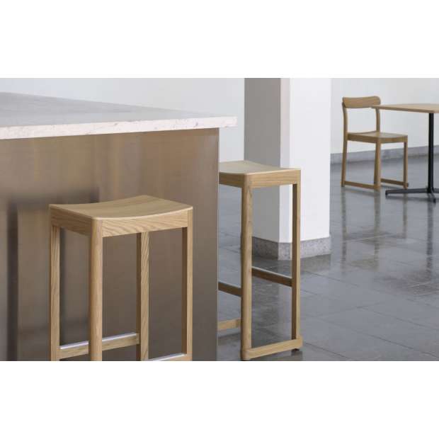 Atelier Bar Stool - Beuk - Natural Lacquered - H: 75 cm - Artek - TAF Studio - Google Shopping - Furniture by Designcollectors
