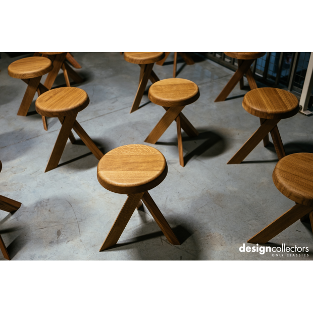 S31A Tabouret rond, assise basse - Pierre Chapo - Pierre Chapo - Bancs et tabourets - Furniture by Designcollectors