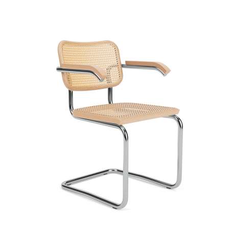 Cesca Chair - Armchair with Cane Seat & Back, light beech - Knoll - Marcel Breuer - Furniture by Designcollectors