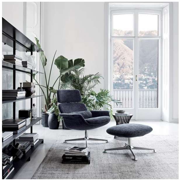 KN02 Chaise à dossier haut , base anthracite, revêtement Tosca - Knoll - Piero Lissoni - Lounge Chairs & Club Chairs - Furniture by Designcollectors