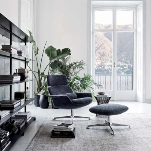 KN02 Chaise à dossier haut , base anthracite, revêtement Tosca - Knoll - Piero Lissoni - Lounge Chairs & Club Chairs - Furniture by Designcollectors