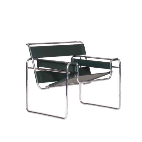 Wassily Lounge Chair, Bauhaus Green cowhide - Knoll - Marcel Breuer - Furniture by Designcollectors