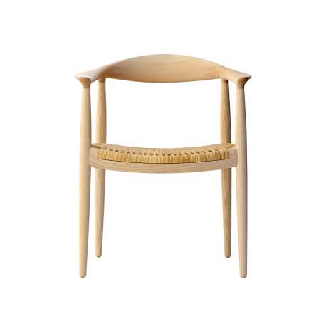 pp501 Round Chair - Oak light brown, Clear bio oil, Seat Natural cane - PP Møbler - Hans Wegner - Furniture by Designcollectors