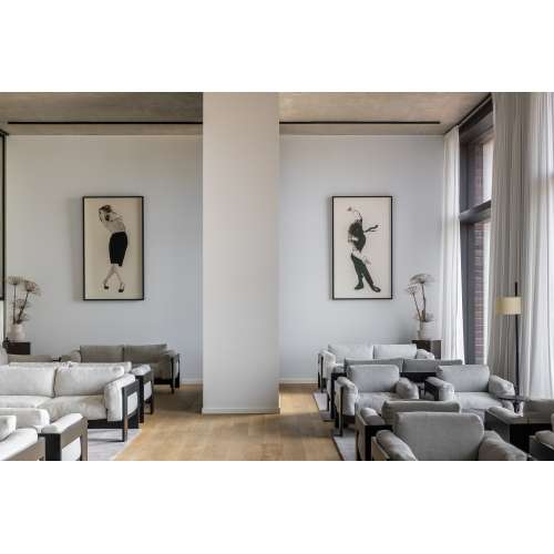 Bastiano Sofa, three seat, ebonize ash, Tosca (220 cm) - Knoll - Tobia Scarpa - Sofas & Daybeds - Furniture by Designcollectors