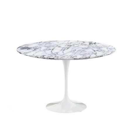 Saarinen Lounge-Height Tulip Table, Arabescato Marble (H64/65, D107) - Knoll - Eero Saarinen - Furniture by Designcollectors