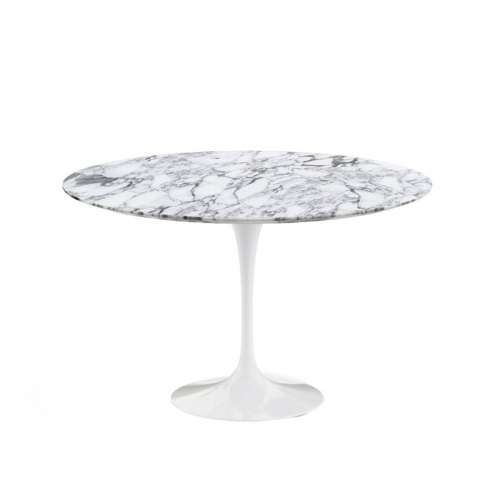Saarinen Lounge-Height Tulip Table, Arabescato Marble (H64/65, D107) - Knoll - Eero Saarinen - Low and Side Tables - Furniture by Designcollectors