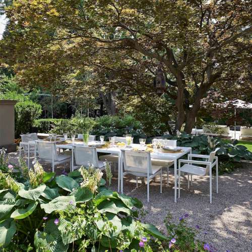 Schultz Dining Table 1966, square, White porcelain top - Knoll - Richard Schultz - Outdoor - Furniture by Designcollectors