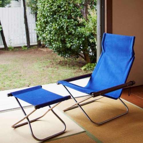 Nychair X Chaise Longue, Marron foncé - Bleu - Furniture by Designcollectors