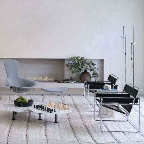 Bertoia High Back Armstoel, Capraia Sage - Knoll - Harry Bertoia - Lounge Chairs & Club Chairs - Furniture by Designcollectors