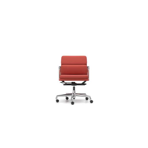 Soft Pad Chair EA 217 - Polished - Track: Brick/Dark Red - Vitra - Charles & Ray Eames - Office Chairs - Furniture by Designcollectors