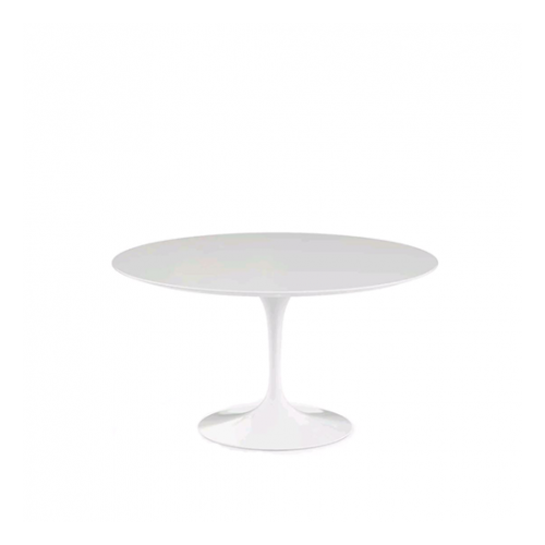 Saarinen Round Tulip Table, White Laminate (H72 D107) - Knoll - Eero Saarinen - Eettafels - Furniture by Designcollectors