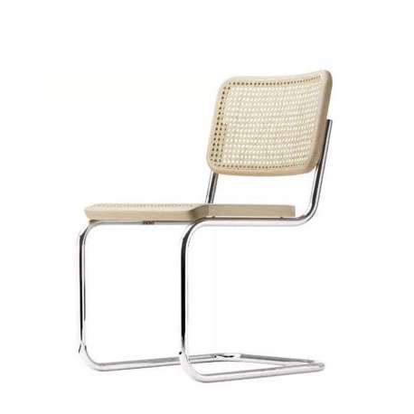 S 32 Chaise, Natural Beech, Cane work with supporting mesh, no glides - Thonet - Marcel Breuer - Furniture by Designcollectors