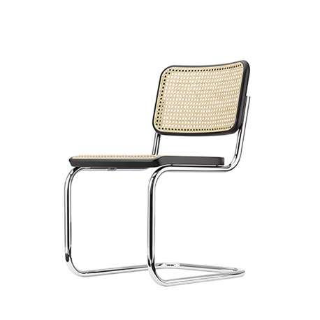 S 32 Chaise, Black TP29, Cane work - Thonet - Marcel Breuer - Furniture by Designcollectors