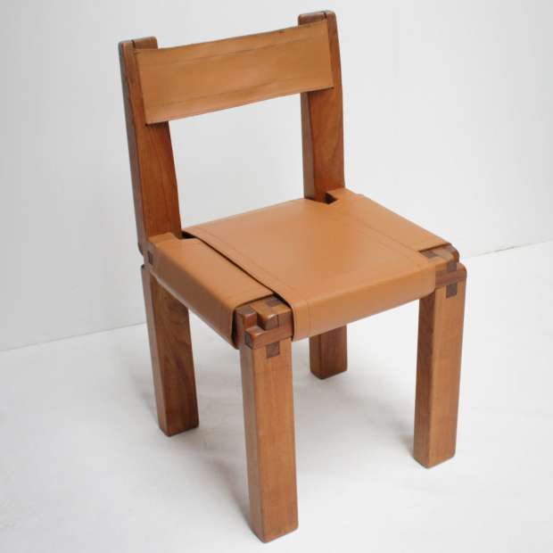 S11 Chaise Cuir Tendu - X London - Pierre Chapo - Pierre Chapo - Chaises - Furniture by Designcollectors