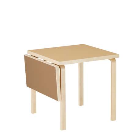 DL81C Foldable Table, Clay/Walnut, Special Edition - Artek - Alvar Aalto - Furniture by Designcollectors