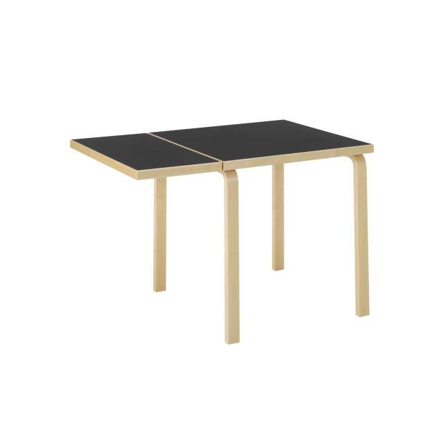 DL81C Foldable Table, Black Linoleum - Artek - Alvar Aalto - Tables & Desks - Furniture by Designcollectors