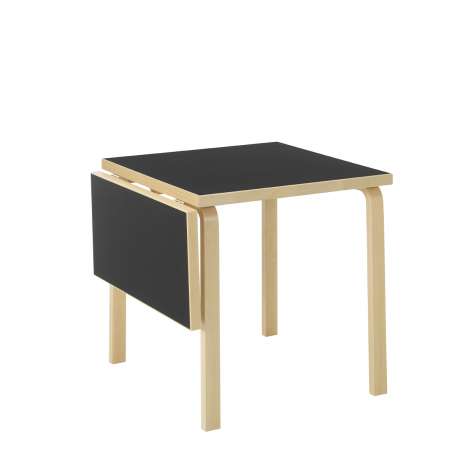 DL81C Foldable Table, Black Linoleum - Artek - Alvar Aalto - Furniture by Designcollectors