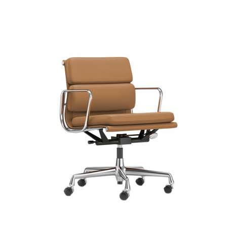 Soft Pad Chair EA 217 - Natural Leather - Polished - Caramel - Special Edition - Vitra - Charles & Ray Eames - Office Chairs - Furniture by Designcollectors