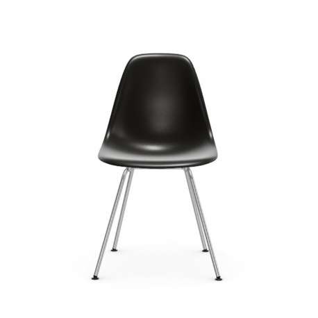 Eames Plastic Chair DSX Chaise sans revêtement - Deep Black RE - Chrome - Vitra - Charles & Ray Eames - Chaises - Furniture by Designcollectors