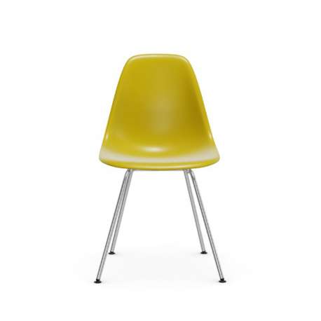 Eames Plastic Chair DSX Chaise sans revêtement - Mustard RE - Chrome - Vitra - Charles & Ray Eames - Furniture by Designcollectors