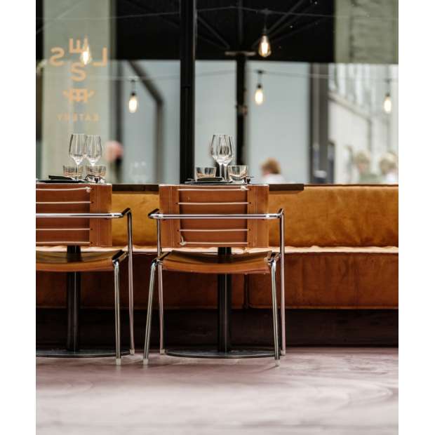 Chair TBA Chrome - Cognac - Be.Classics - Christophe Gevers - Stools & Benches - Furniture by Designcollectors