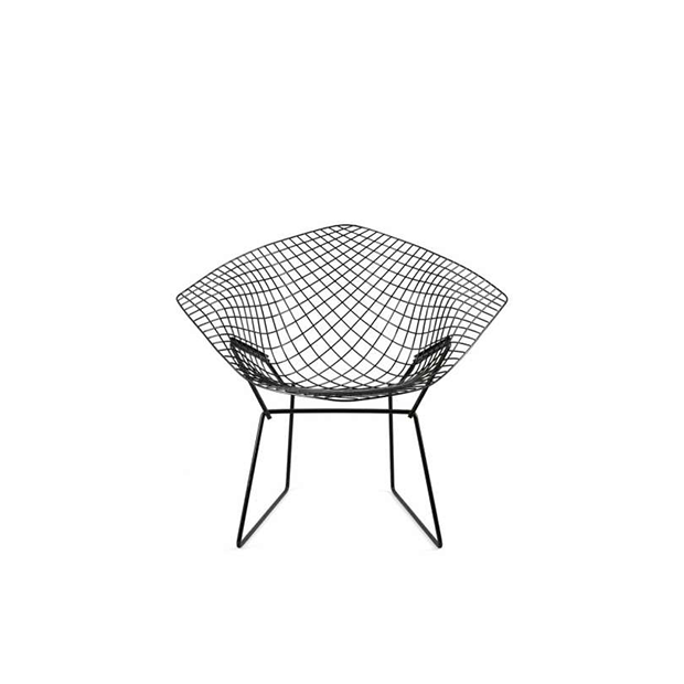 Bertoia Diamond Armstoel zonder bekleding: Buiten zwart - Knoll - Harry Bertoia - Outdoor Dining - Furniture by Designcollectors