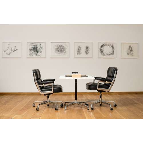 Lobby Chair ES 105 - chrome - cuir premium  F - jade - Vitra - Charles & Ray Eames - Accueil - Furniture by Designcollectors