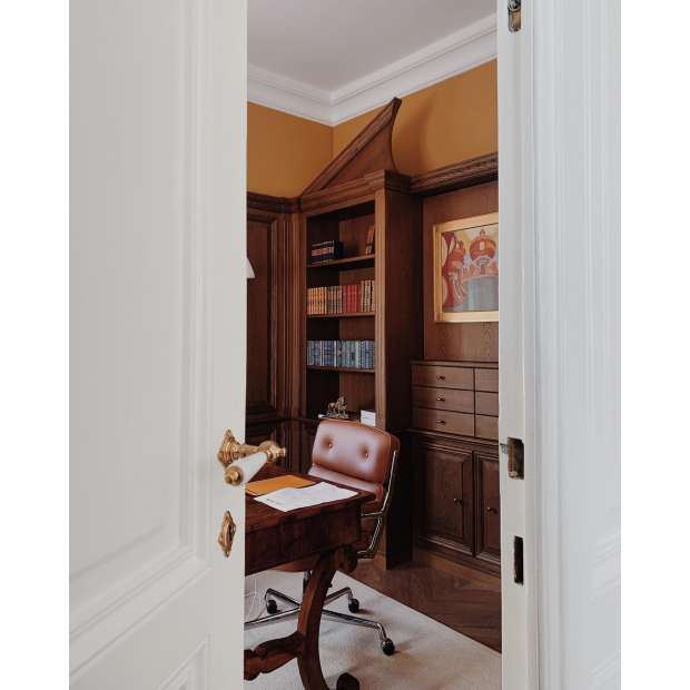 Lobby Chair ES 105 - chrome - cuir premium  F - jade - Vitra - Charles & Ray Eames - Accueil - Furniture by Designcollectors