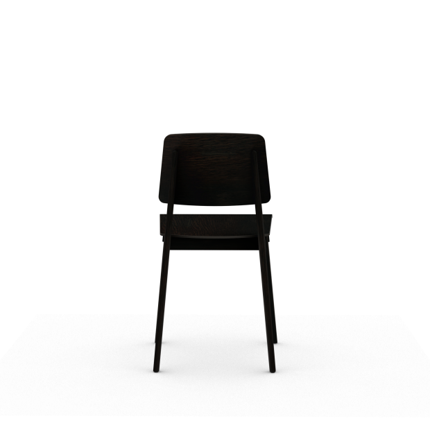Chaise Tout Bois Chair, Dark oak - Vitra - Jean Prouvé - Accueil - Furniture by Designcollectors