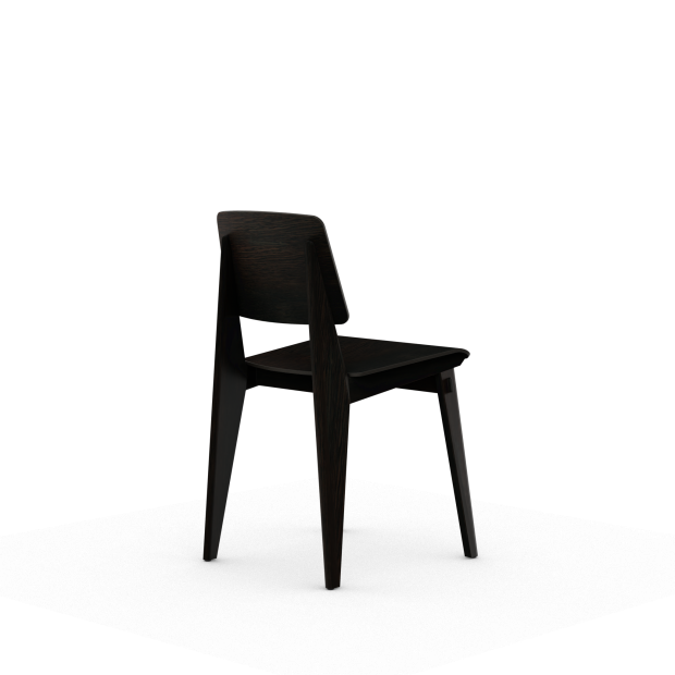 Chaise Tout Bois Chair, Dark oak - Vitra - Jean Prouvé - Accueil - Furniture by Designcollectors