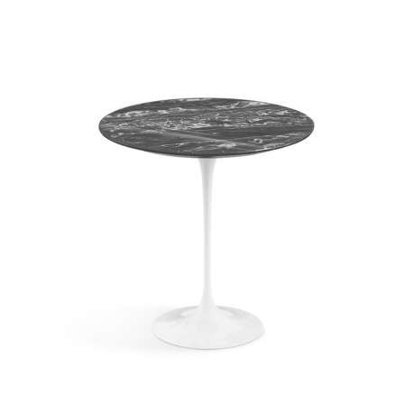 Saarinen Low Round Tulip Table, Grigio Carnico Marble (H51, D51) - Knoll - Furniture by Designcollectors
