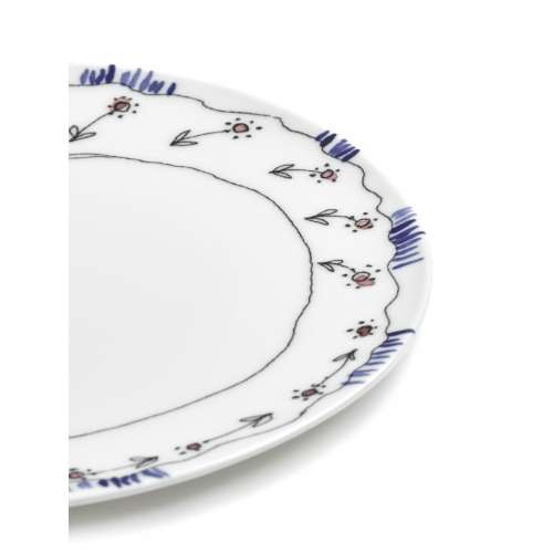 Asiette de plat principal - Anemone Milk Midnight Flowers - Large (2 pieces) - Marni - Francesco Risso - Cuisine & Table - Furniture by Designcollectors