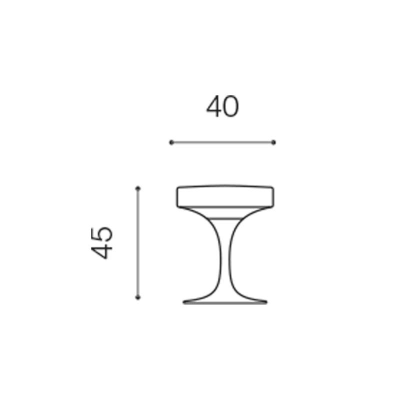 dimensions Tulip Stool Swivel, Tonus Black - Knoll - Eero Saarinen - Chairs - Furniture by Designcollectors