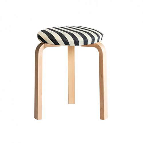 Stool 60 (3 Legs) - Natural Gabriel A/S, Polo black/white - Artek - Alvar Aalto - Chaises - Furniture by Designcollectors