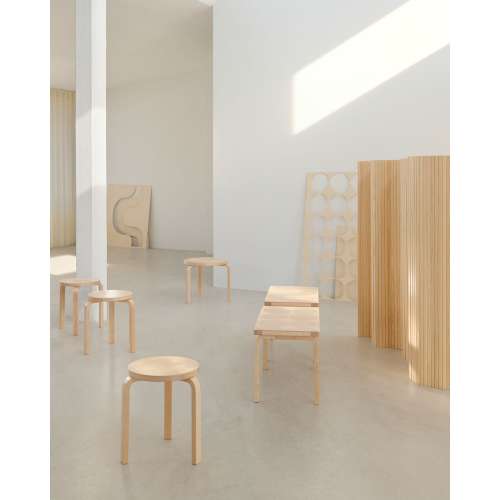 Aalto bench 153B, Artek + Marimekko, Seireeni - Artek - Alvar Aalto - Zitbanken en krukjes - Furniture by Designcollectors