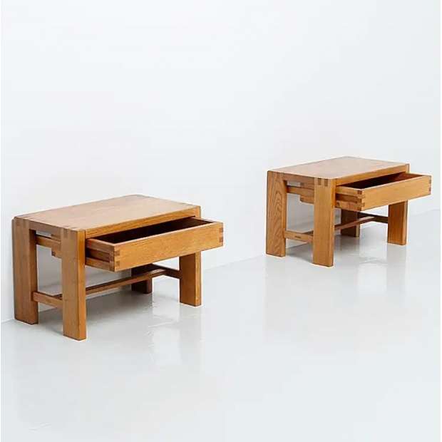 T07A Bedside Table -  Elmwood - Pierre Chapo - Pierre Chapo - Storage & Shelves - Furniture by Designcollectors