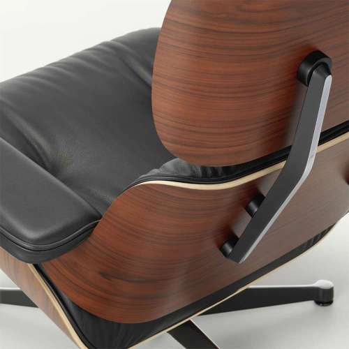 Lounge Chair & Ottoman (classic dimensions) - Leather Natural- Nero - Santos Palisander - Vitra - Charles & Ray Eames - Accueil - Furniture by Designcollectors