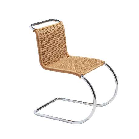 MR Side Chair Rattan, without arms, chrome - Knoll - Ludwig Mies van der Rohe - Chairs - Furniture by Designcollectors
