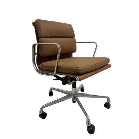 Soft Pad Chair EA 217 - Leather Premium F - Polished - Jade - Vitra - Charles & Ray Eames - Office Chairs - Furniture by Designcollectors