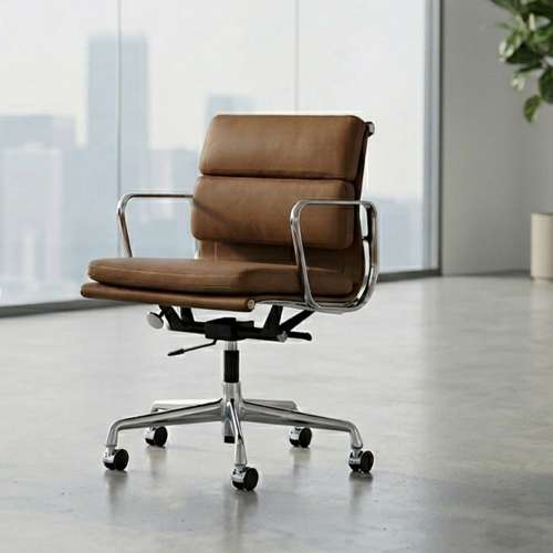 Soft Pad Chair EA 217 - Leather Premium F - Polished - Jade - Furniture by Designcollectors