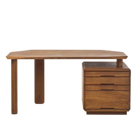 B40E Desk and B40A Storage -  Elmwood - Pierre Chapo - Pierre Chapo - Opbergen - Furniture by Designcollectors