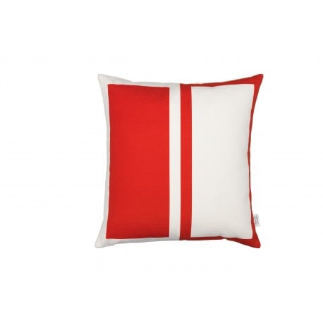 Graphic Print Pillow: Rectangles/Circle, red/blue - vitra - Alexander Girard - Textiles - Furniture by Designcollectors