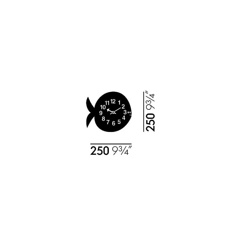 dimensions Clock Fernando the Fish - Vitra - George Nelson - Weekend 17-06-2022 15% - Furniture by Designcollectors